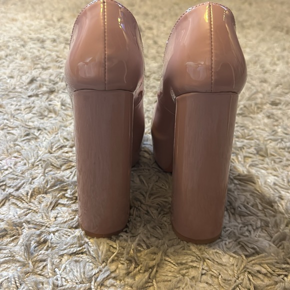 Onlymaker Baby Pink Platform Pointed Toe Chunky Square High Heels Pumps Sz 8 - Picture 7 of 10